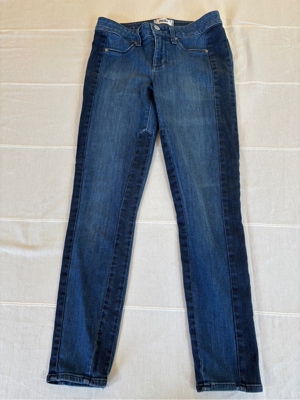PAIGE Vertugo Ultra Skinny Jeans Kala Two Tone Wash Size 27 made in USA